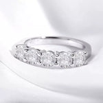 1.5CT Moissanite Diamond Wedding Band Ring - 5 stones - Ornalux