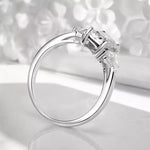 3Ct Full Moissanite Wedding Ring - Radiant & Emerald - Ornalux