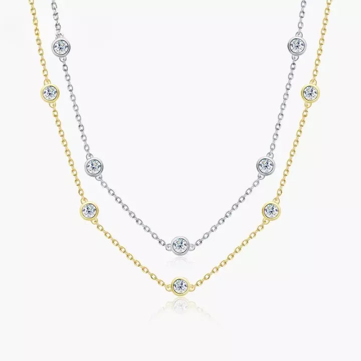 Elegant 3.5mm Moissanite Diamond Necklace - Ornalux