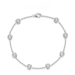 D Color Moissanite Diamond Bracelet - Round Cut - Ornalux