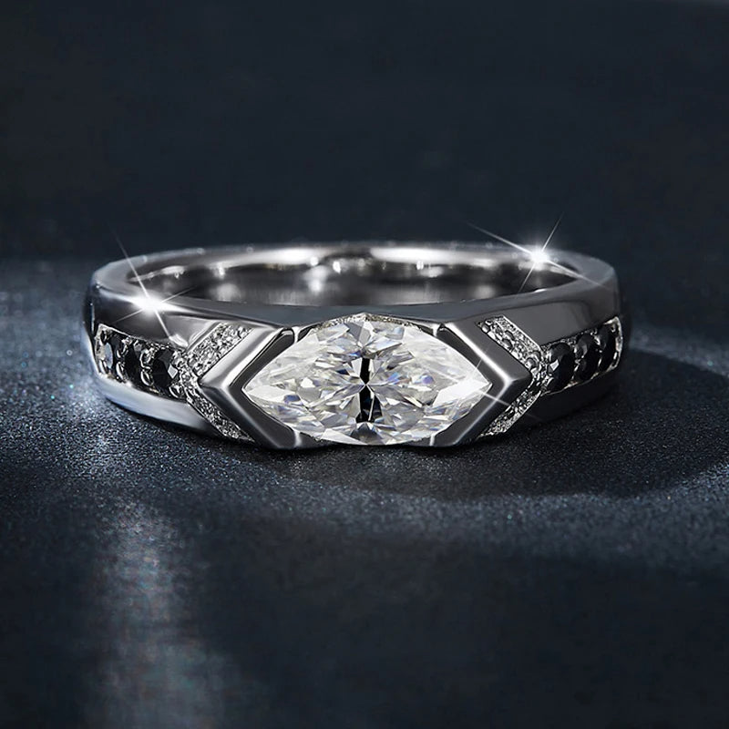 Real Marquise Cut Moissanite Ring - Ornalux