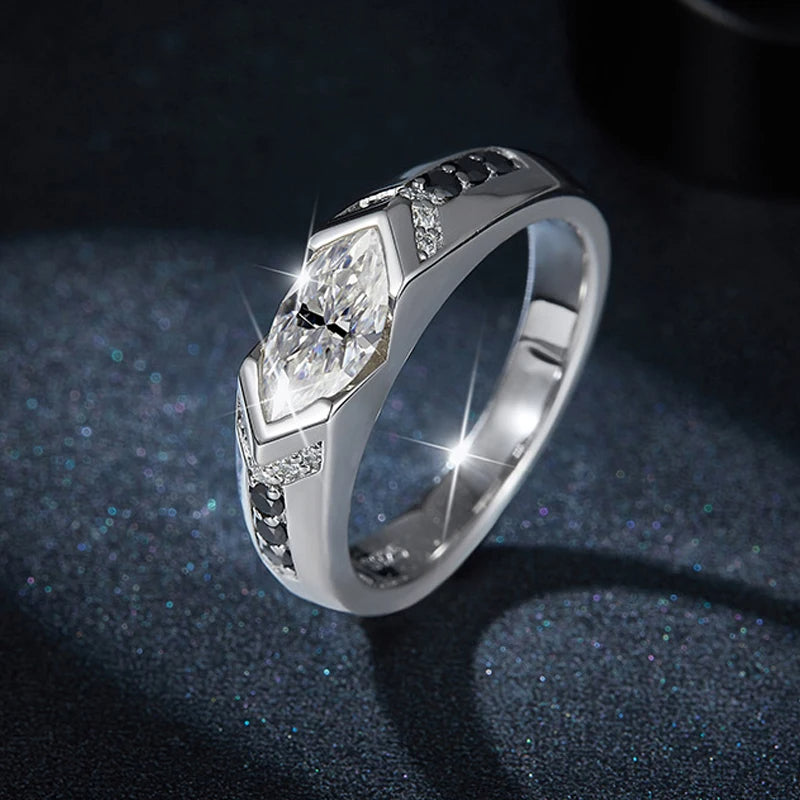 Real Marquise Cut Moissanite Ring - Ornalux