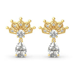 Luxury Moissanite Peacock Earrings - 3.3Ct Pear Cut - Ornalux