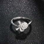 2 Carat D Color Moissanite Halo Bow Ring - Ornalux