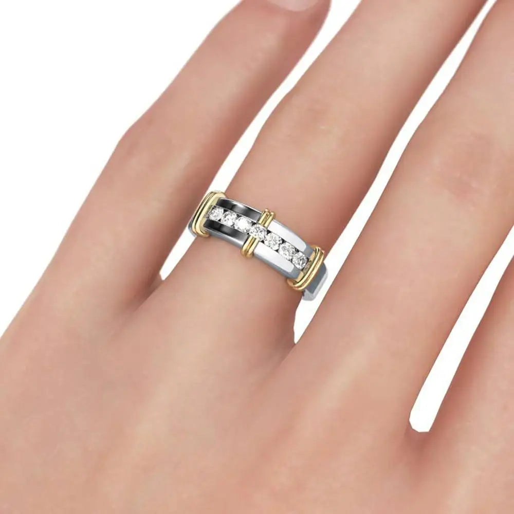 Luxury 925 Sterling Silver Moissanite Wedding Ring - Ornalux