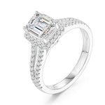Elegant 1.0CT Emerald Cut Moissanite Ring - VVS1 D Color - Ornalux