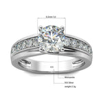 Sparkling 1 Carat Moissanite Ring - 925 Sterling Silver - Ornalux