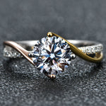 1.5Ct D Color Round Cut Moissanite Ring - Ornalux