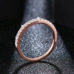 18K Rose Gold Plated Moissanite Diamond Band - Ornalux