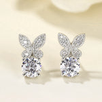 2Ct D Color VVS1 Moissanite Butterfly Earrings - Ornalux