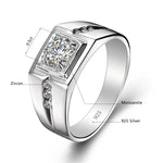 Luxury 0.5Ct Moissanite Men's Ring - Unique Design - Ornalux