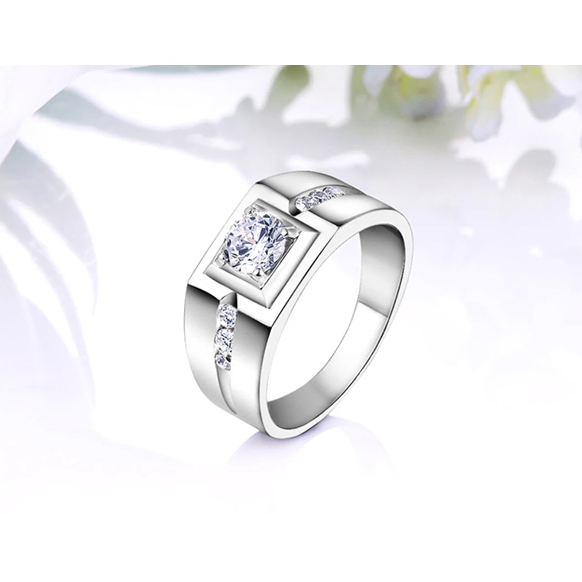 Luxury 0.5Ct Moissanite Men's Ring - Unique Design - Ornalux