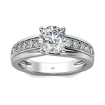 Sparkling 1 Carat Moissanite Ring - 925 Sterling Silver - Ornalux