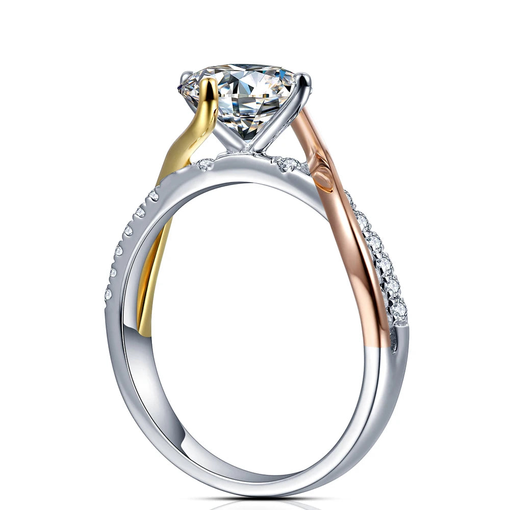 1.5Ct D Color Round Cut Moissanite Ring - Ornalux