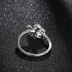 2 Carat D Color Moissanite Halo Bow Ring - Ornalux