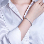 Luxury 925 Silver 18K Gold Tennis Bracelet - Ornalux