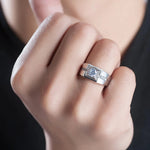 Luxury 0.5Ct Moissanite Men's Ring - Unique Design - Ornalux