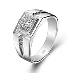 Luxury 0.5Ct Moissanite Men's Ring - Unique Design - Ornalux