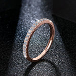 18K Rose Gold Plated Moissanite Diamond Band - Ornalux