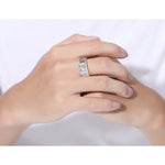 2 Carat Moissanite Men's Ring White Gold Plated - Ornalux