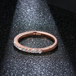 18K Rose Gold Plated Moissanite Diamond Band - Ornalux