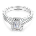 Elegant 1.0CT Emerald Cut Moissanite Ring - VVS1 D Color - Ornalux
