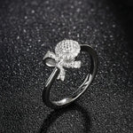 2 Carat D Color Moissanite Halo Bow Ring - Ornalux