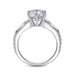 Certified 2Ct Moissanite Diamond Ring 925 Silver - Ornalux