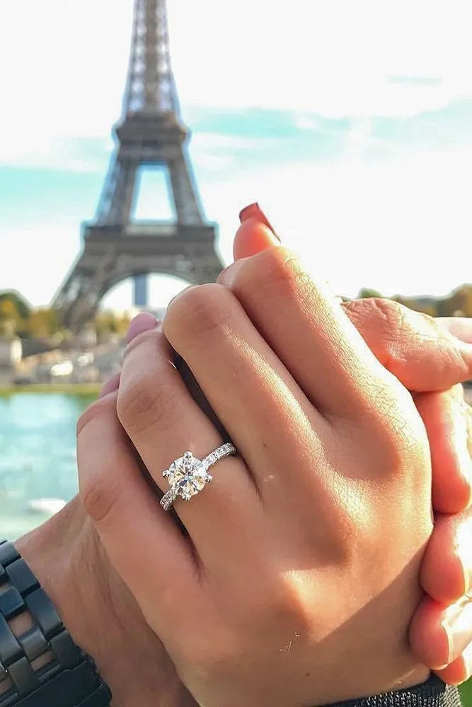 moissanite engagement ring