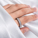 3.5mm D Color Moissanite Eternity Wedding Band - Ornalux