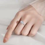 3CT Sparkling D Color Moissanite Engagement Ring - Ornalux