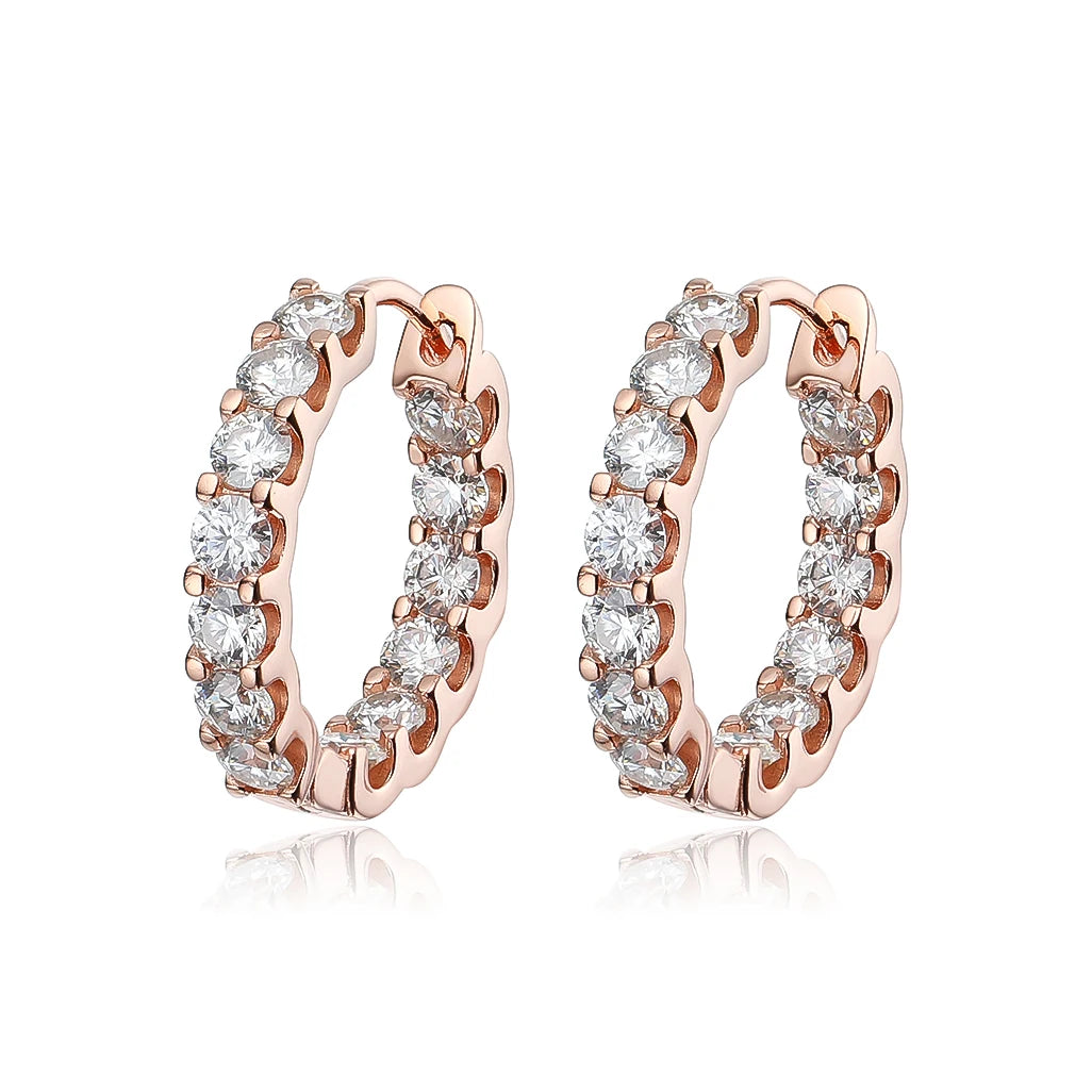 Sparkling 2.6CT Moissanite Hoop Earrings (4 Colors) - Ornalux