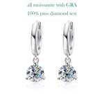 Brilliant Cut Moissanite Drop Earrings - Ornalux