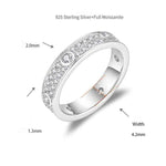 3 Carat All Moissanite Diamond Wedding Ring Band - Ornalux