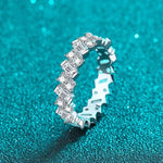 D Color Moissanite Diamond Ring - Unique Wedding Band - Ornalux