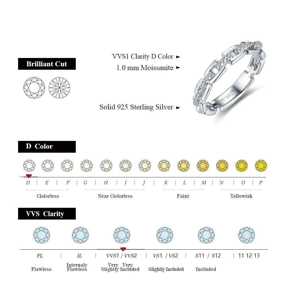 Moissanite Christmas Ring 925 Silver Gold Plated - Ornalux