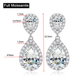 4.17Cttw Pear Cut Moissanite Drop Earrings - Ornalux