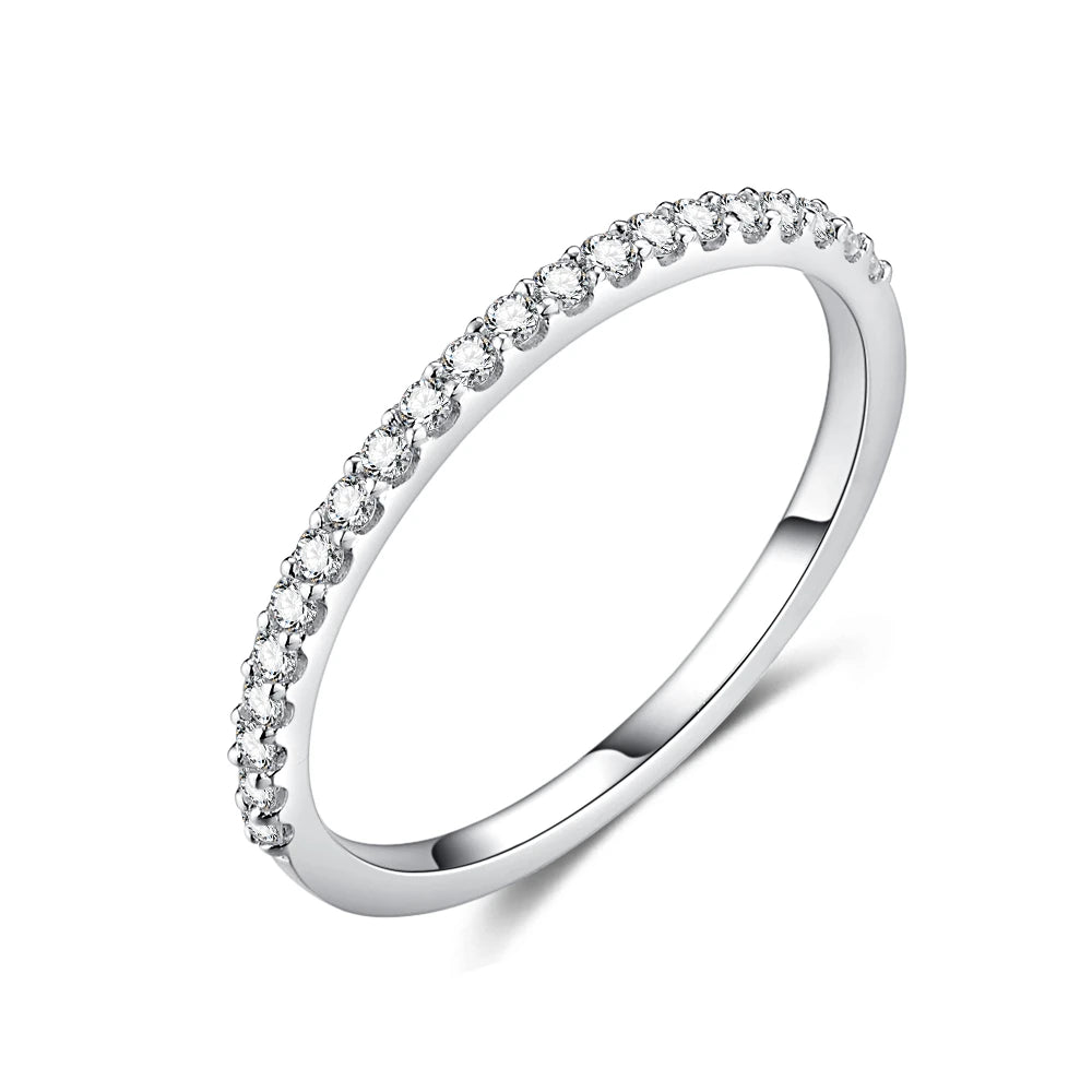 Princess Cut Moissanite Band Rings Set - Ornalux