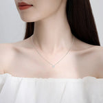 2CT Certified Moissanite Necklace - Sparkling Pendant - Ornalux