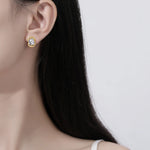 4Ct Moissanite Earrings Studs With Certificate - Ornalux