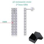 4CTTW Real Moissanite Drop Earrings - Long Tassel Dangle - Ornalux