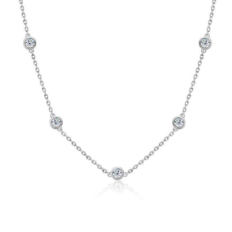 Elegant 3.5mm Moissanite Diamond Necklace - Ornalux