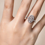 Handmade White Gold Moissanite Engagement Ring for Women - Ornalux