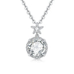 4CT D Color Moissanite Necklace Round Cut - Ornalux