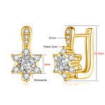Certified 4.5mm Moissanite Star Earrings - Ornalux