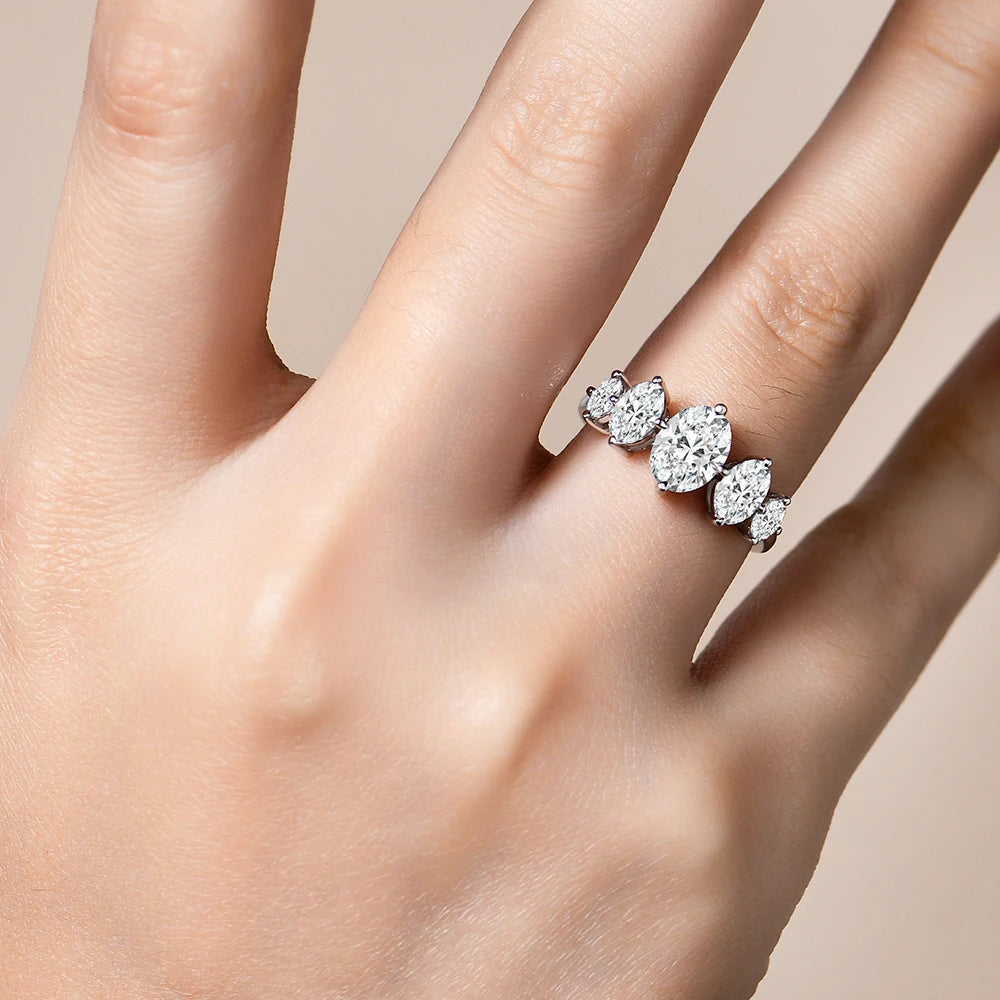 Oval Cut Moissanite Gold Ring - Engagement Wedding Jewelry - Ornalux