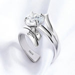 2CT D VVS1 Moissanite Adjustable Ring - Ornalux