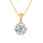 4CT D Color Moissanite Necklace Round Cut - Ornalux