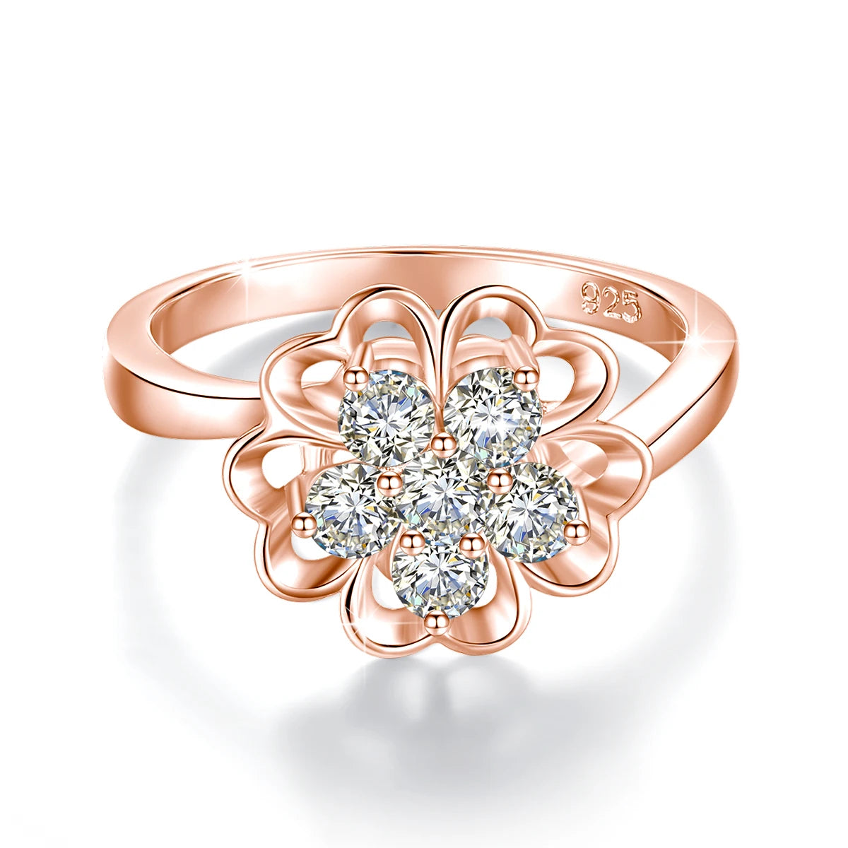 Luxury Flower Moissanite Ring - Valentines Day Gift - Ornalux