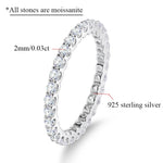 3mm All Moissanite Ring Full Eternity Band - Ornalux